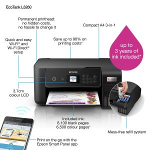 Epson EcoTank L3260 Wi-Fi Printer